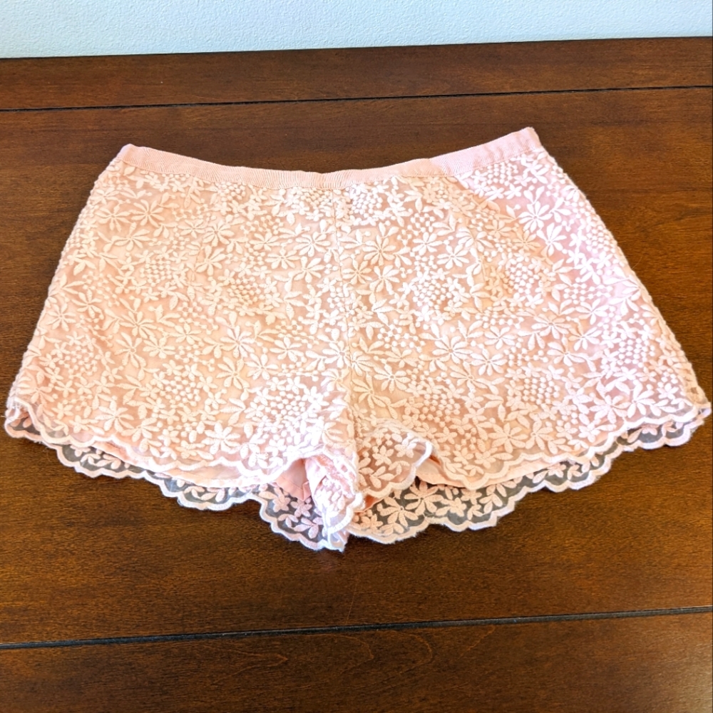 Pink Floral Shorts, size S/M